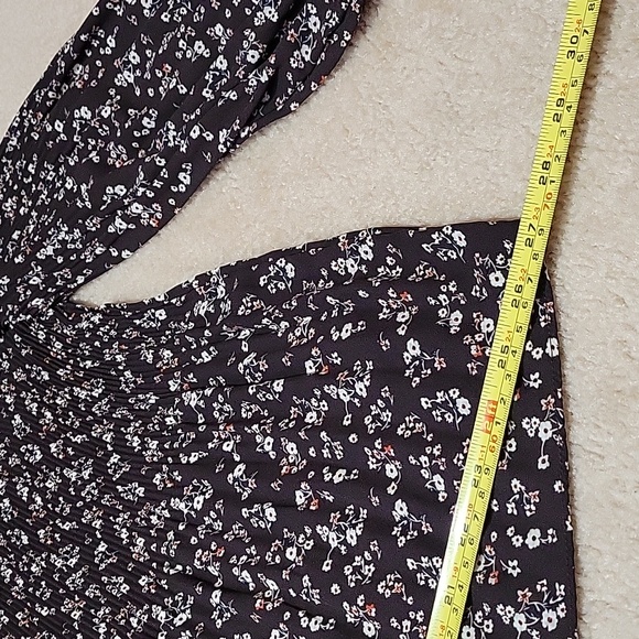 Adrianna Papell Boho Style Flower Pattern With Puff Sleeves US S - Picture 15 of 15